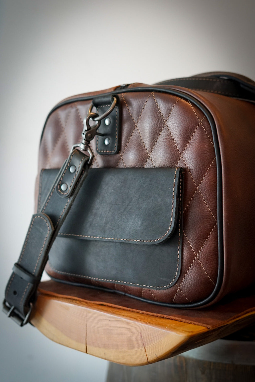 Premium Weekend Warrior Backpack - Two Tone Pebbled Tuscan Brown with Flat Black Accents - Durable Travel & Work Backpack for Commuters & Students