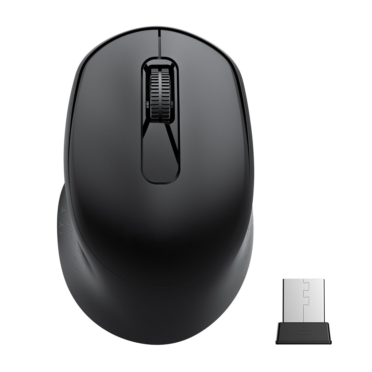 Mini Ergonomic Wireless Mouse 2.4G for Laptop & PC - Portable Comfort Grip, Silent Click, USB Receiver - Black | Perfect for Office, Travel & Home Use