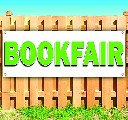 Bookfair Banner 13 oz - Heavy-Duty Vinyl Single-Sided Sign with Metal Grommets | Durable Non-Fabric Material | Perfect for School Events, Book Fairs & Library Promotions