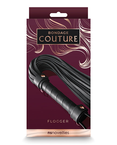 Premium PU Leather Flogger for BDSM - Black Bondage Whip for Sensual Play, Spanking & Roleplay - Perfect for Couples & Adult Playtime