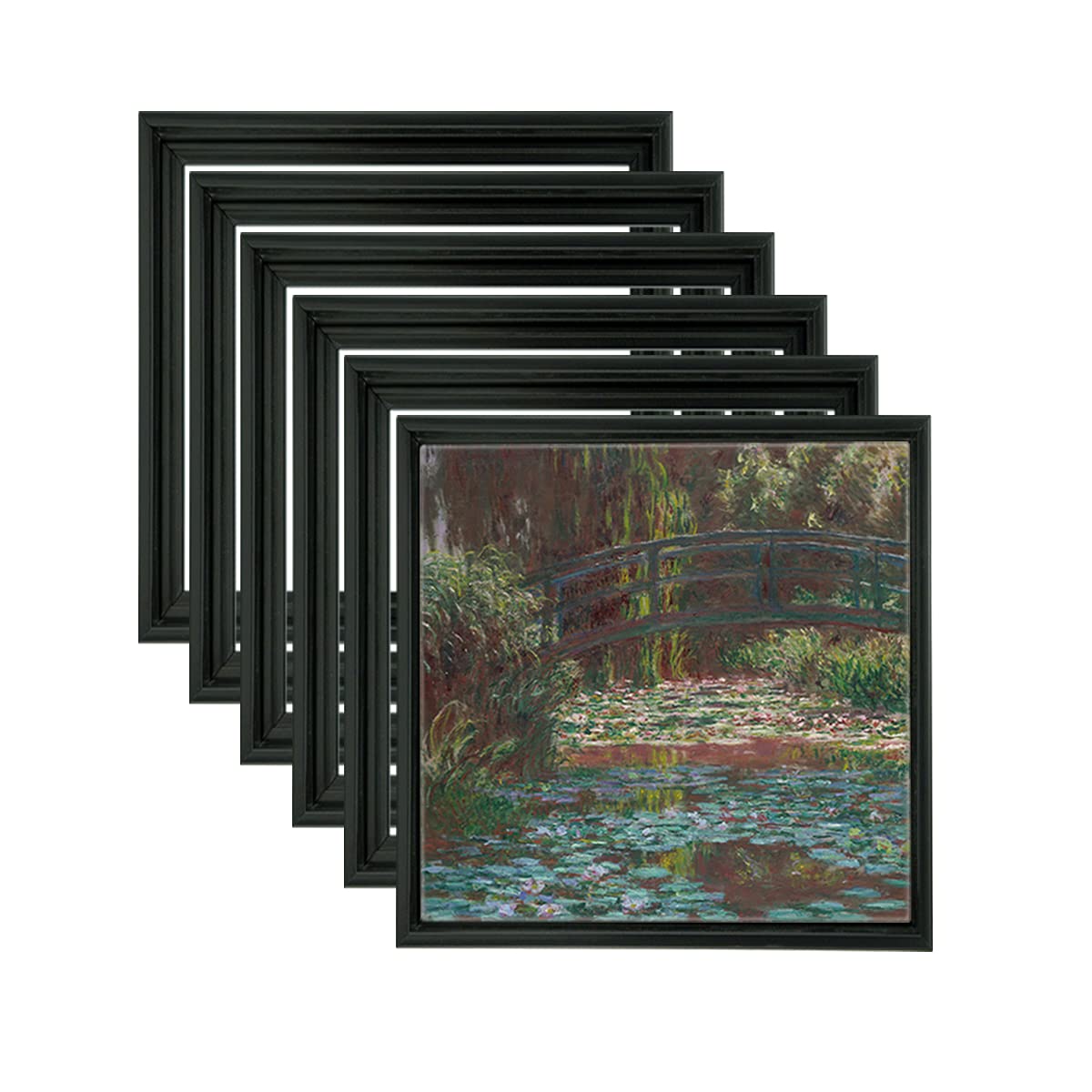 Jerry's Artarama 3/4 Core Floater 6 Pack Frames for Canvas Artwork Display [6x6 Inches - Black] - Premium Floating Effect Wall Art Frames for Home Decor, Bedroom & Living Room - Perfect for Gallery Walls, Office Decor & Gift Giving