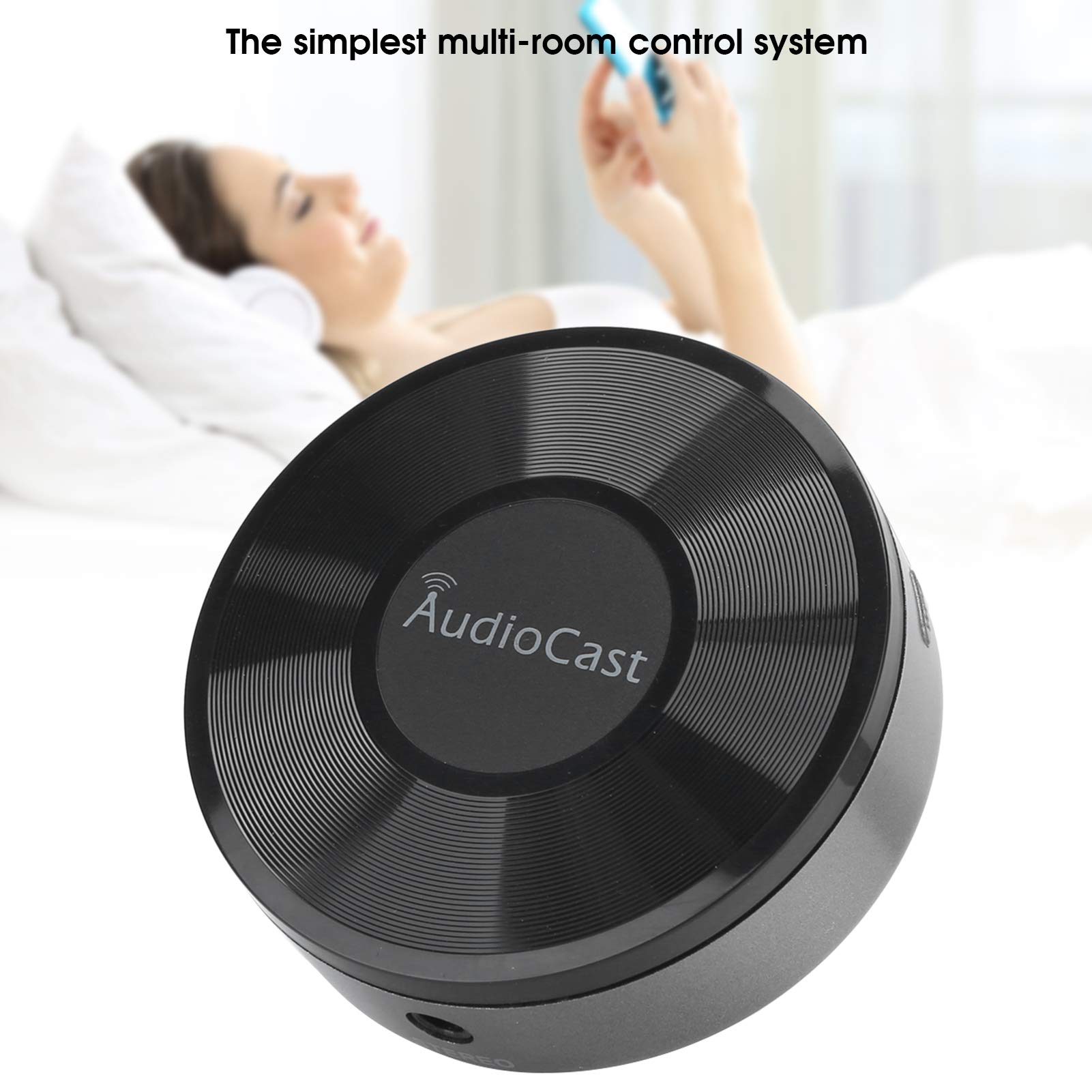 KOSDFOGE WiFi Music Receiver - Wireless DLNA Spotify iHeartRadio Audio Streamer, 2.4G Multi-Room Speaker for Home Theater & Party Sound System | Perfect for Living Room, Bedroom & Office Entertainment