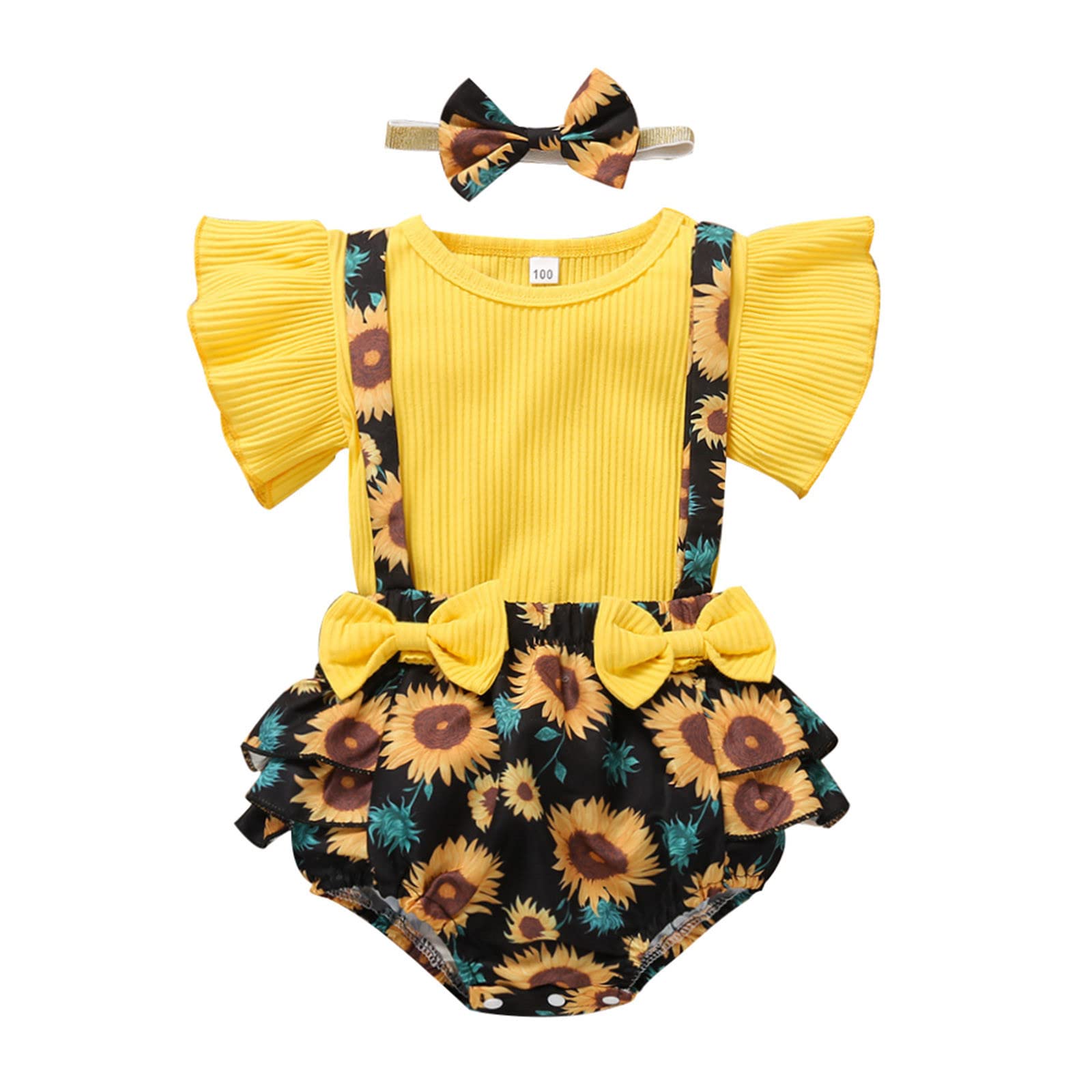 Girls' Leopard Print Ruched Summer Top & Overall Set - Toddler Casual Outfit for Playdates, Beach & Summer Adventures