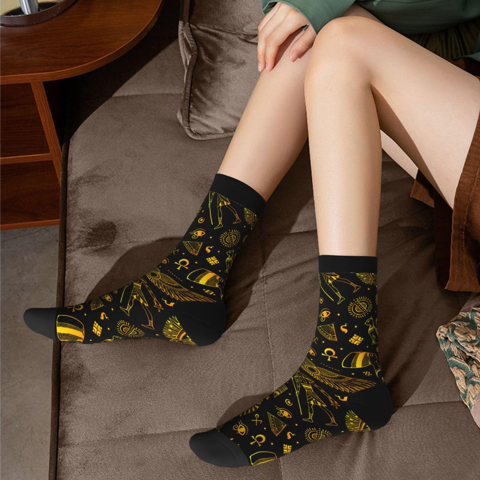 Bassyil Novelty Crew Socks - Fun Crazy Dress Socks for Women & Men - Comfortable Casual Socks for Work, Party, and Everyday Wear
