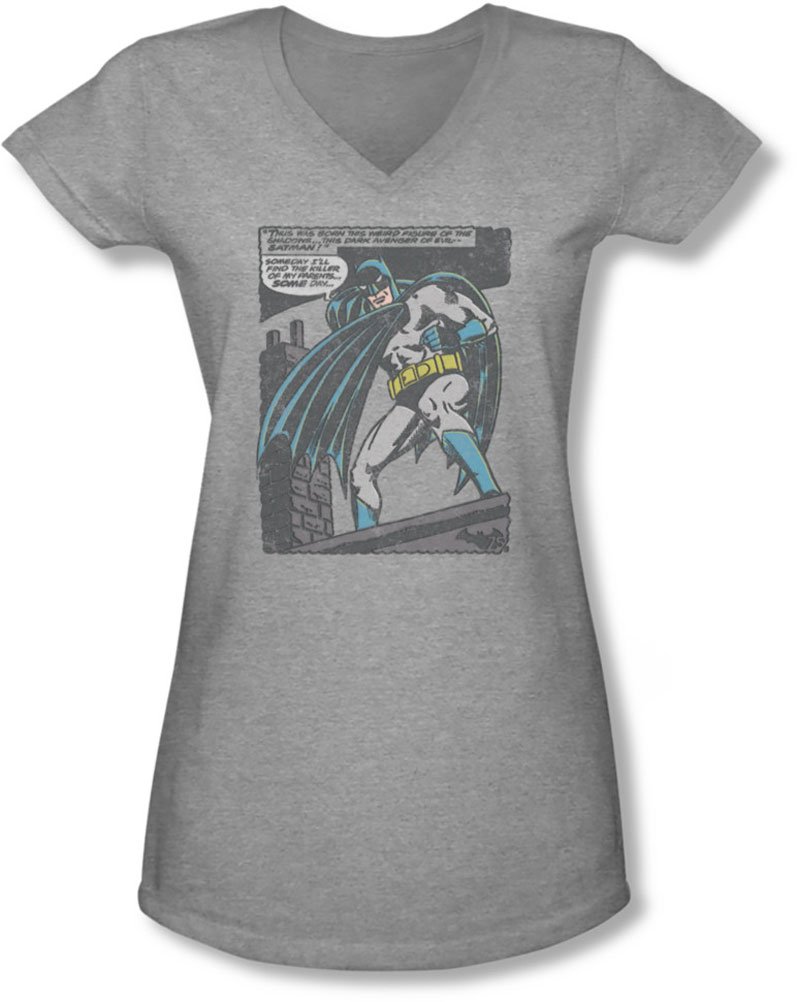 Batman Origins V-Neck T-Shirt for Juniors - Superhero Graphic Tee for Kids & Teens - Perfect for Cosplay, Halloween & Everyday Wear
