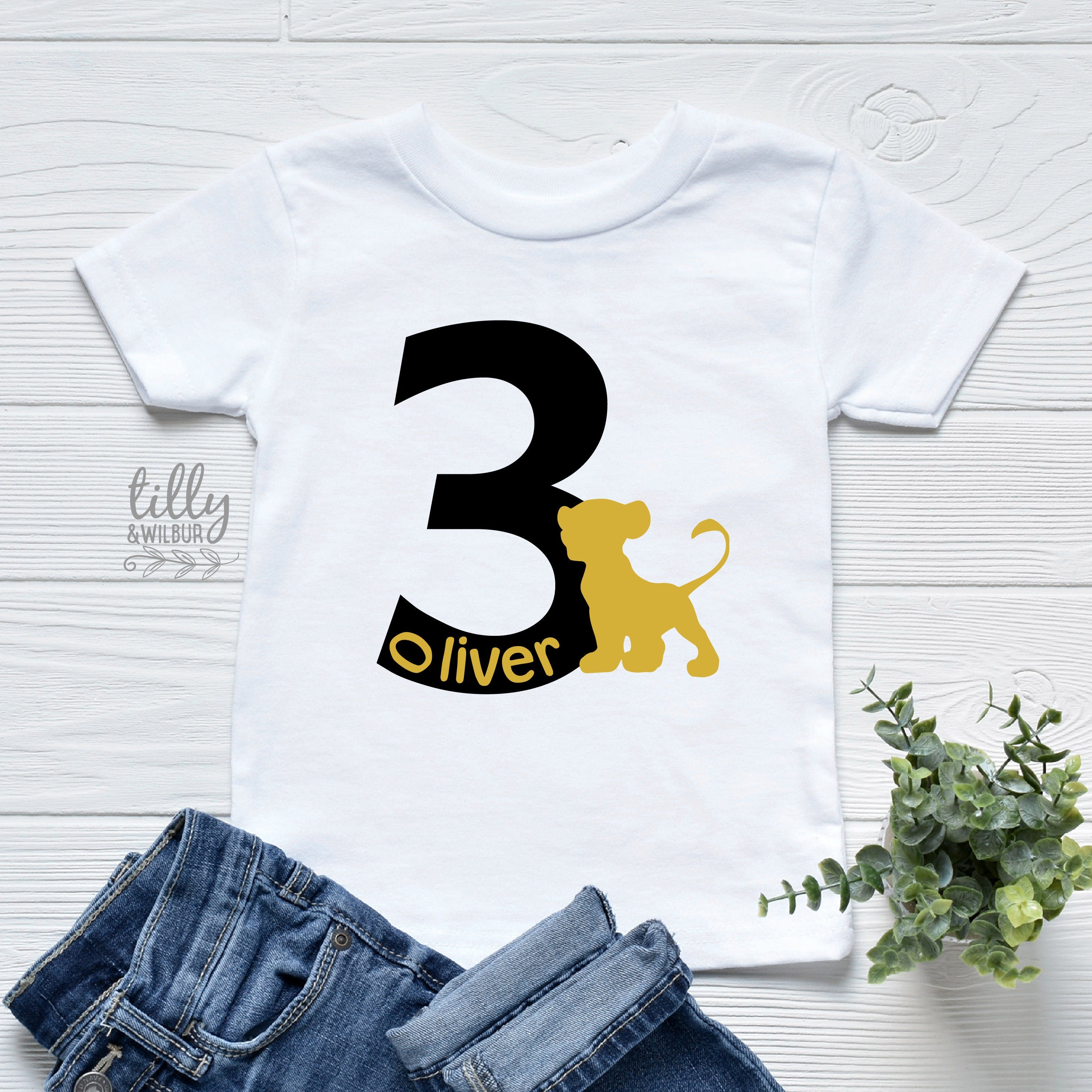 3rd Birthday Lion King T-Shirt for Boys & Girls - Cute Disney Themed Birthday Outfit for Kids' Party & Celebration