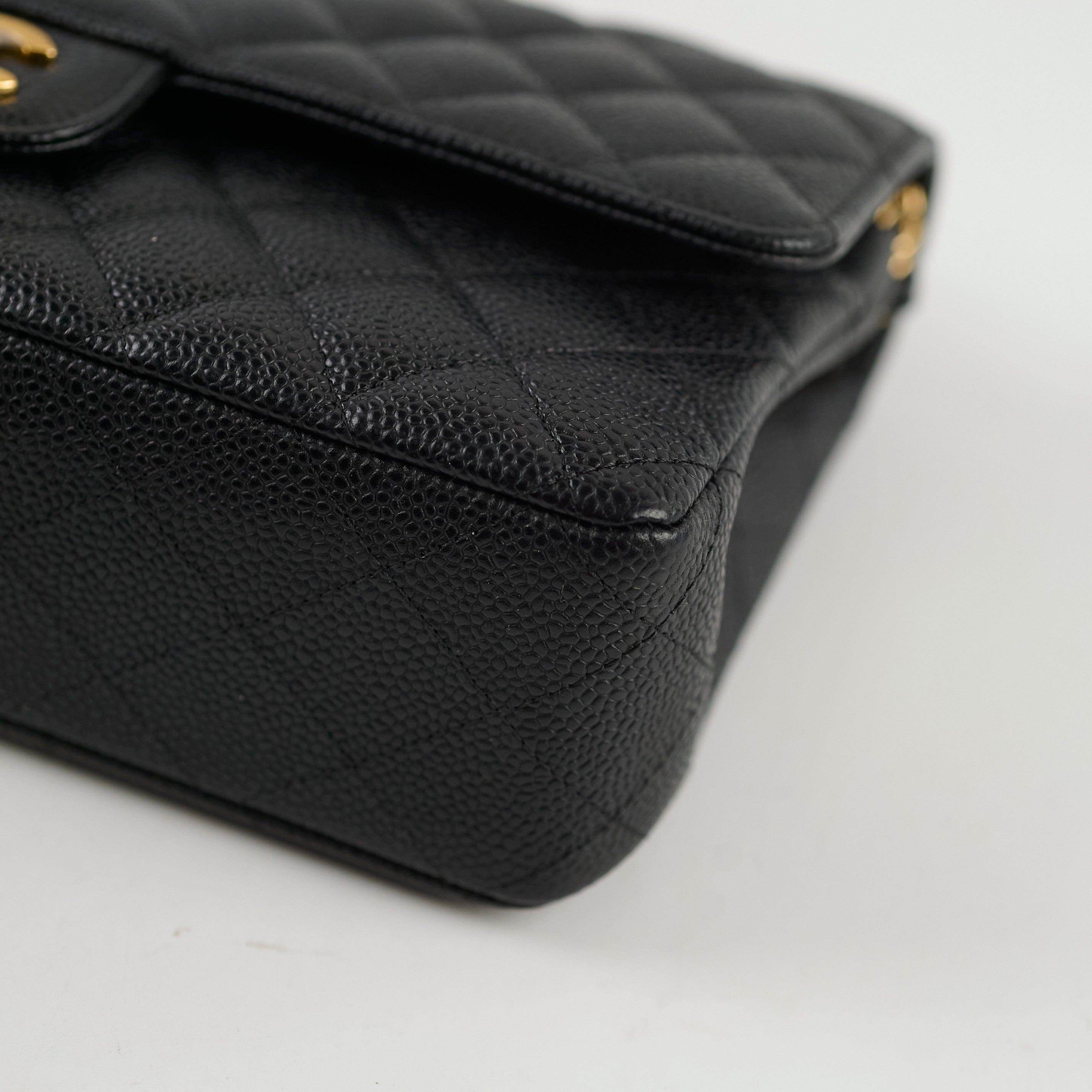 Chanel Classic Flap Bag Medium M/L Black Caviar Leather 26 Series - Luxury Handbag for Women, Perfect for Parties, Work & Everyday Use