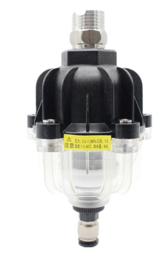 1/2 Inch Clear Auto Drain Tank Valve - AF AD CLEAR Model - Perfect for Compressed Air Systems, Water Tanks & Industrial Applications