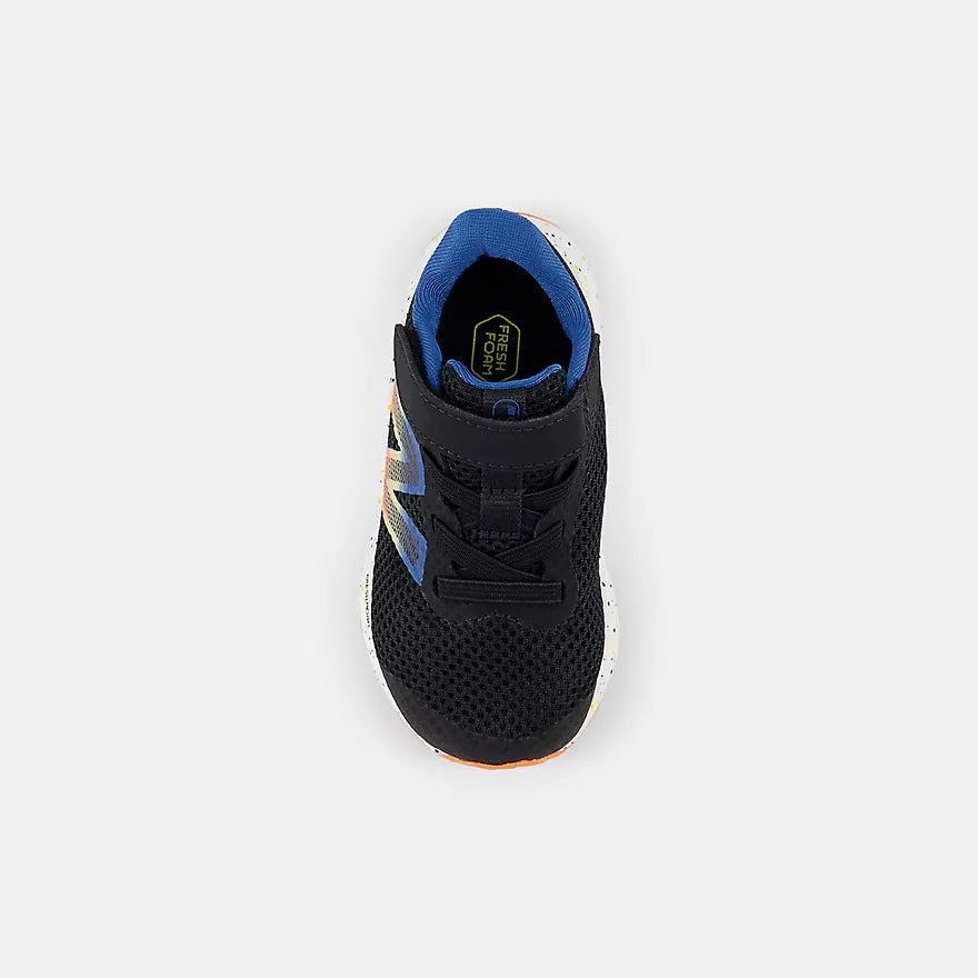 New Balance Fresh Foam Arishi v4 Bungee Lace Toddler Sneakers - Black/Blaze Orange | Lightweight Running Shoes for Kids | Perfect for Playground, School & Daily Activities