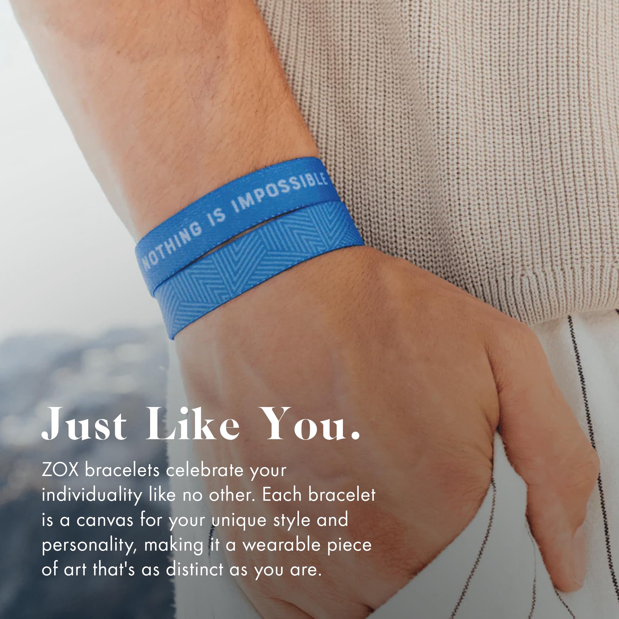 ZOX Stretchy Elastic Bracelets with Motivational Affirmations & Artwork - Inspirational Wristbands for Men & Women - Perfect Gift for All Ages (Great for Daily Wear, Yoga, Meditation & Self-Expression)