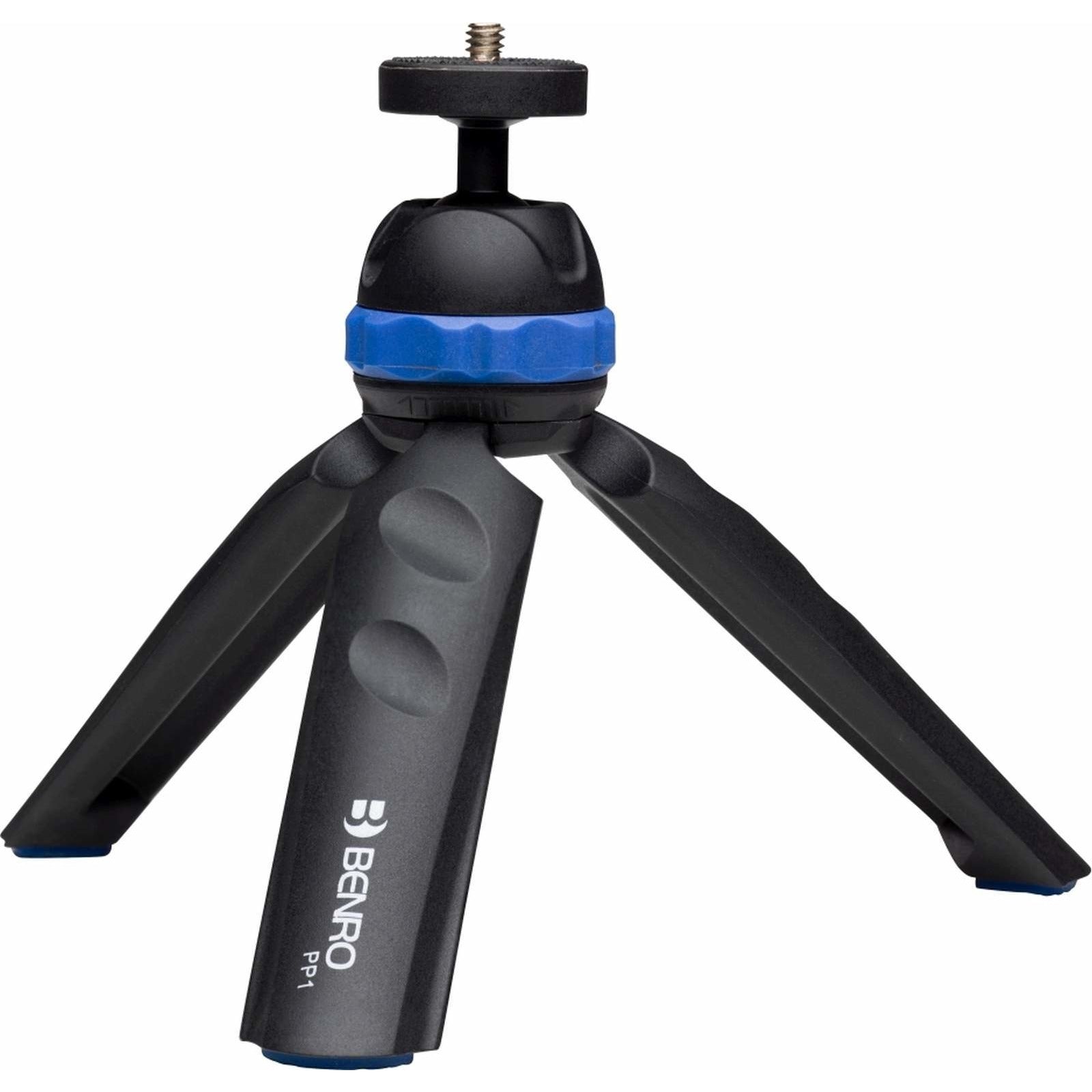 Benro PP1 PocketPod Compact Tabletop Tripod - Lightweight Aluminum Mini Tripod for Smartphones, DSLR Cameras & Vlogging - Perfect for Travel, Home Photography & YouTube Content Creation