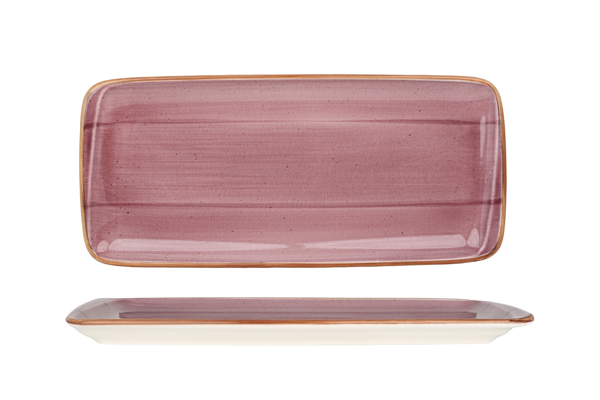 Aura Blackberry Service Plate 34x16 cm - Elegant Dinnerware for Restaurants, Weddings & Special Occasions