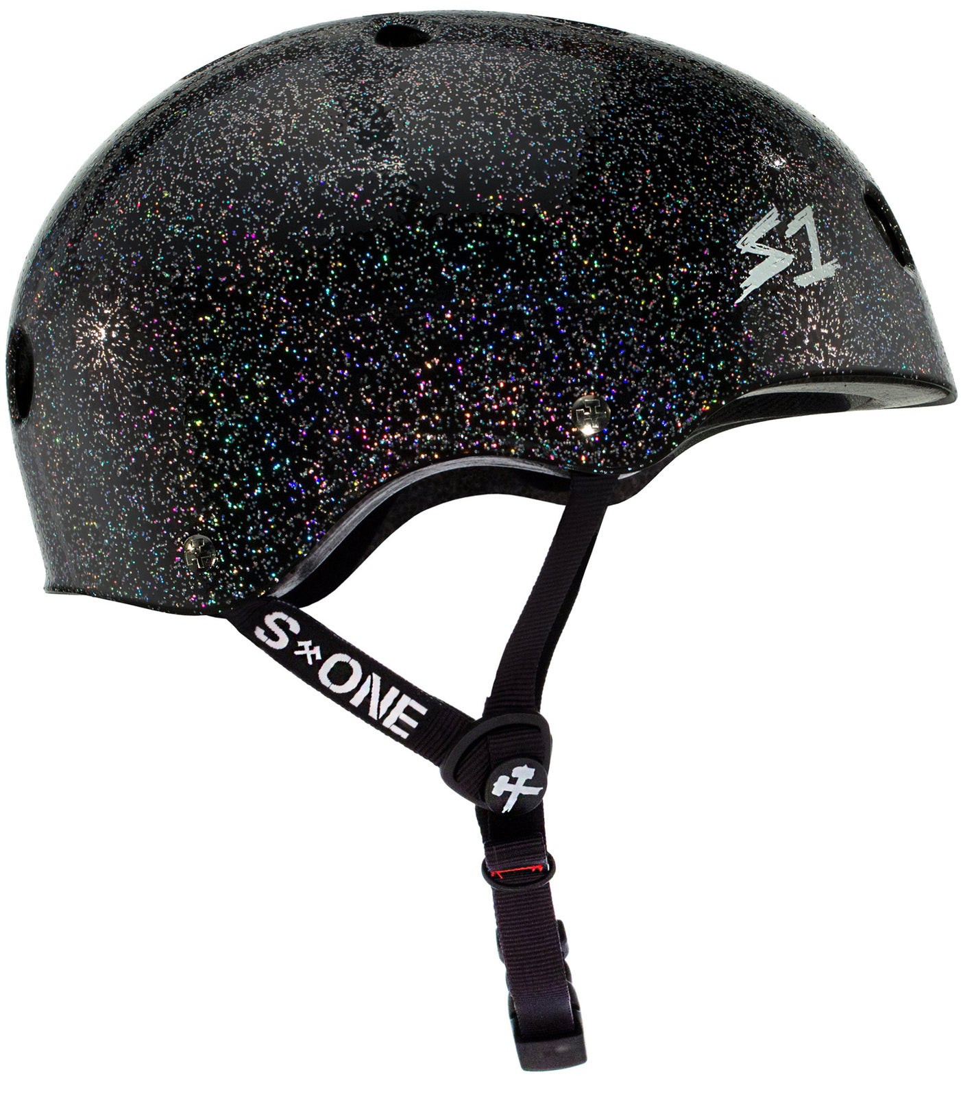 S1 Lifer Helmet - Black Glitter Motorcycle Helmet for Men & Women - DOT Approved Full Face Helmet for Street Bike, Cruiser, and Scooter Riding - Perfect for Commuting and Road Trips