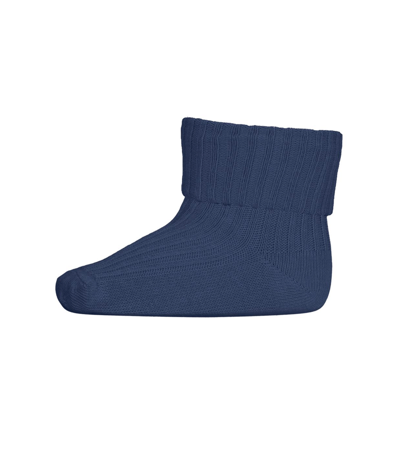 True Blue Cotton Rib Ankle Socks by mp Denmark - Soft & Comfortable Everyday Socks for Men & Women - Perfect for Work, Running, and Casual Wear