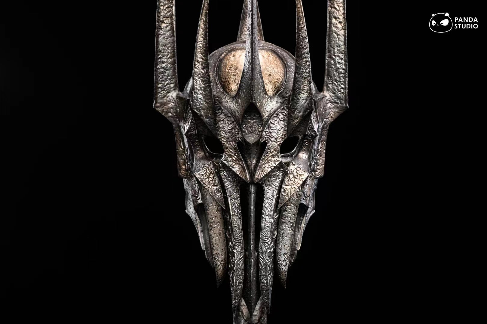 Panda Studio Helm of Sauron 1/1 Scale Replica - Lord of the Rings Collectible for Cosplay, Display & Movie Props