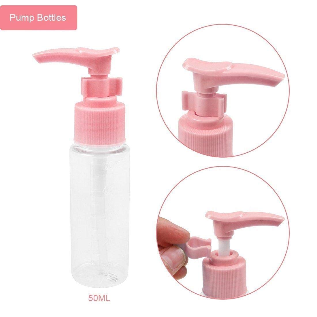 7-Piece Portable Travel Cosmetic Bottle Set - Leakproof Shampoo & Toiletries Containers with Spray Bottles for Toiletries, Liquids & Cosmetics | Perfect for Air Travel, Gym & Vacation Packing