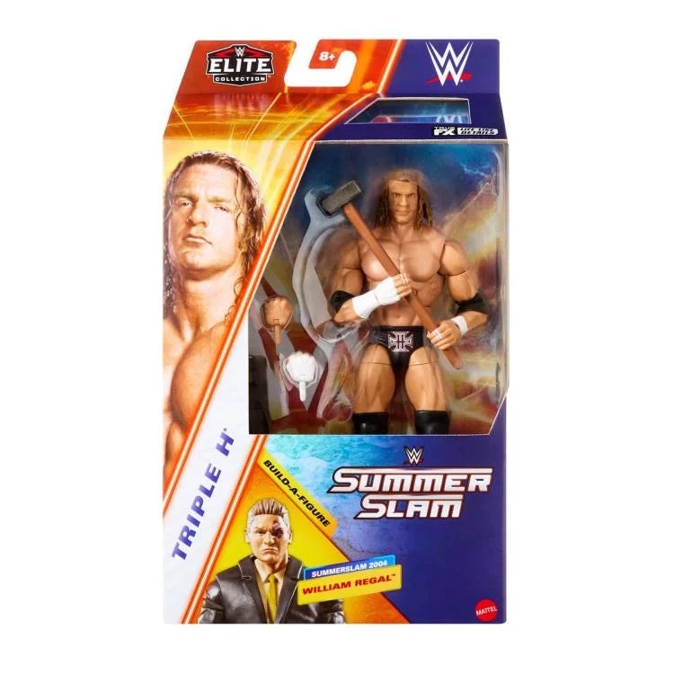 Triple H WWE Elite Collection SummerSlam Action Figure with William Regal Build-A-Figure | WWE Wrestling Toys for Collectors & Fans | Perfect for Display, Play & WWE Memorabilia Collections