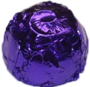 Scott's Cakes Premium Milk Chocolate Marzipan Candies with Grape Foil Wrapping - 1 Pound Daisy Gift Box - Perfect for Holidays, Birthdays & Special Occasions
