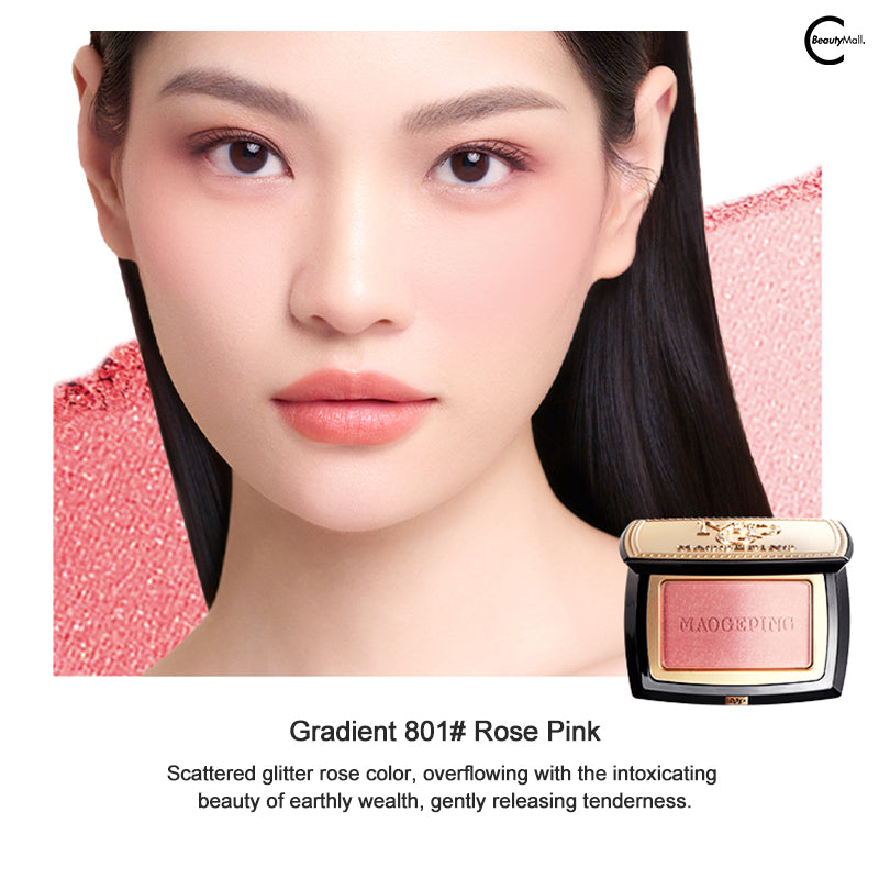 MAOGEPING Cloud Silk Gradient Blush - Natural Flush Powder Blush for Cheeks, Buildable & Long-Lasting - Perfect for Daily Makeup, Special Occasions & Photoshoots