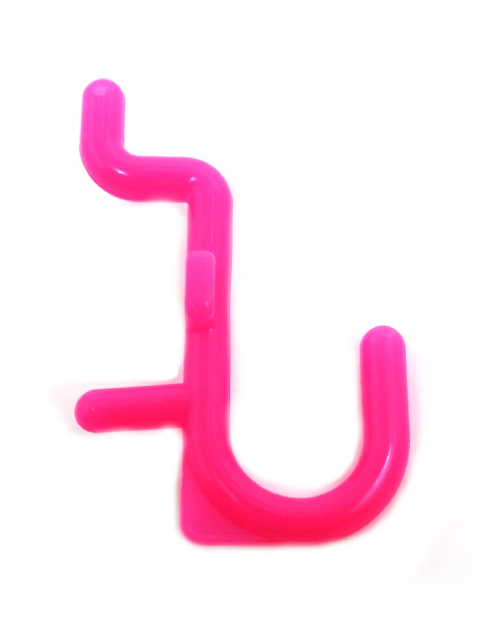 JSP Manufacturing Non-Locking Plastic J-Style Pegboard Hooks - 150-Piece Pink Set for Garage Tool Storage & Craft Organization | Perfect for Workshop, Home DIY Projects & Retail Displays