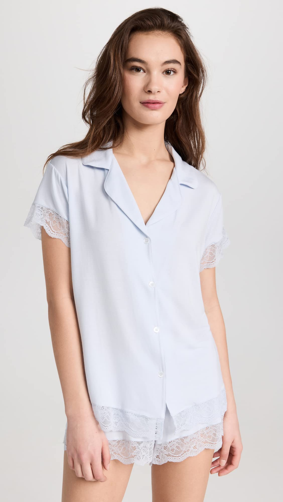 Eberjey Women's Malou Lace Shorts Pajama Set - Soft Sleepwear for Comfortable Nights & Lounge Wear