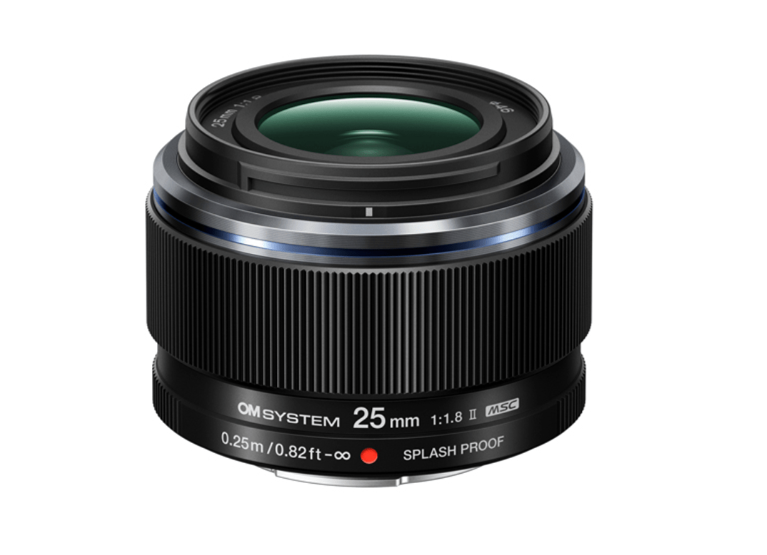 OM System M.Zuiko Digital 25mm F1.8 II Lens - Fast Prime Portrait Lens for Micro Four Thirds Cameras | Perfect for Low Light Photography, Street & Travel Shooting
