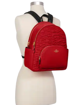 Coach Court Backpack With Ruching - Stylish Leather Backpack for Women | Perfect for Work, Travel & Everyday Use