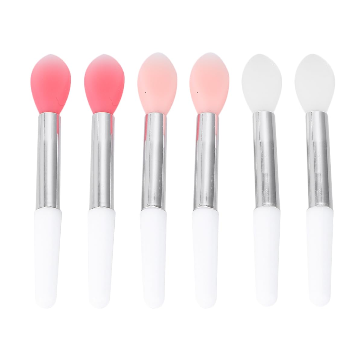 6Pcs Silicone Lip Brush Set - Lip & Eyeshadow Applicator for Lip Oil & Gloss - Perfect for Makeup Kits & Travel