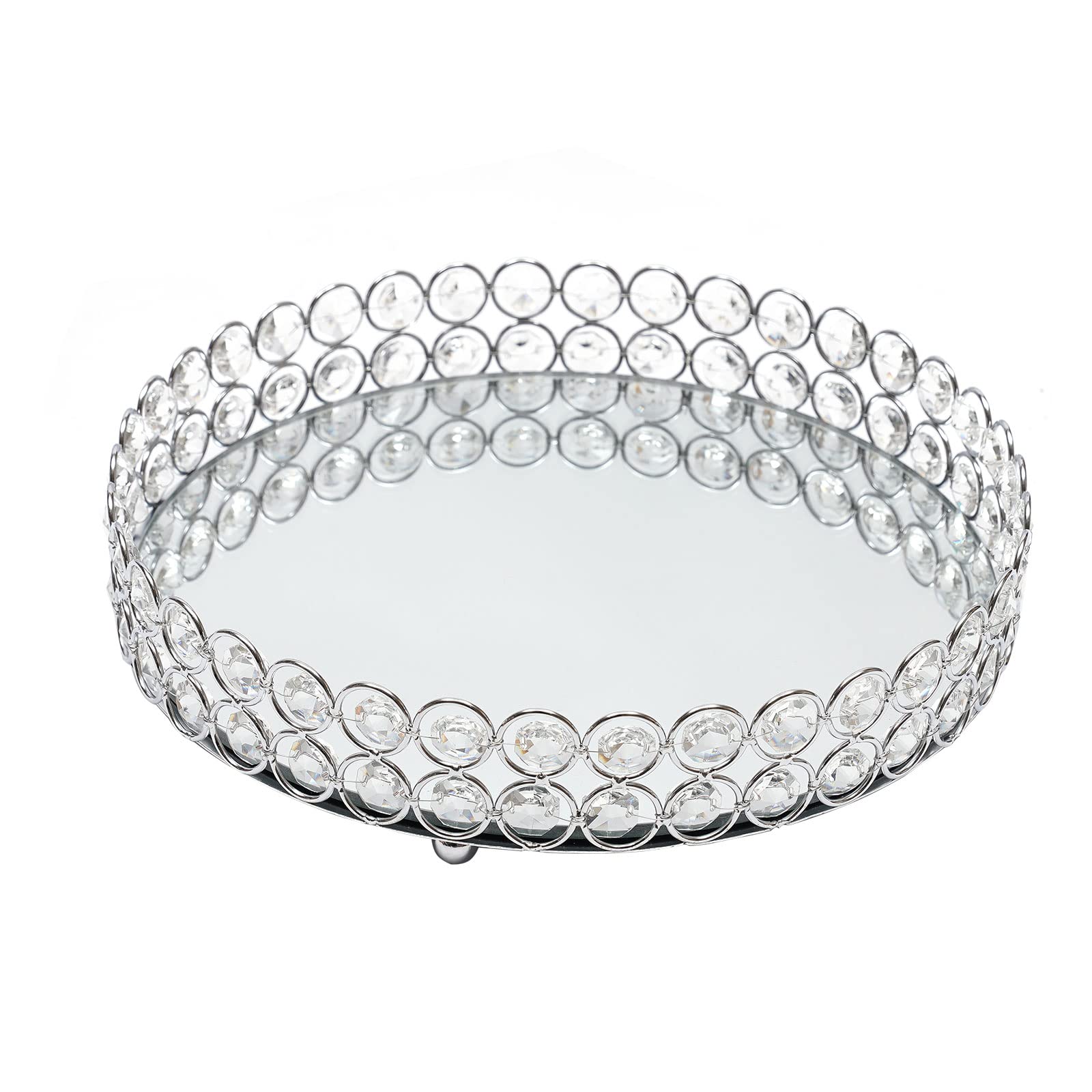 10-Piece Silver & Gold Cake Stand Set - 7-Tier Metal Cupcake & Dessert Display for Birthday Parties, Baby Showers, Anniversaries, Afternoon Tea - Elegant Table Centerpiece for Wedding Receptions & Holiday Celebrations
