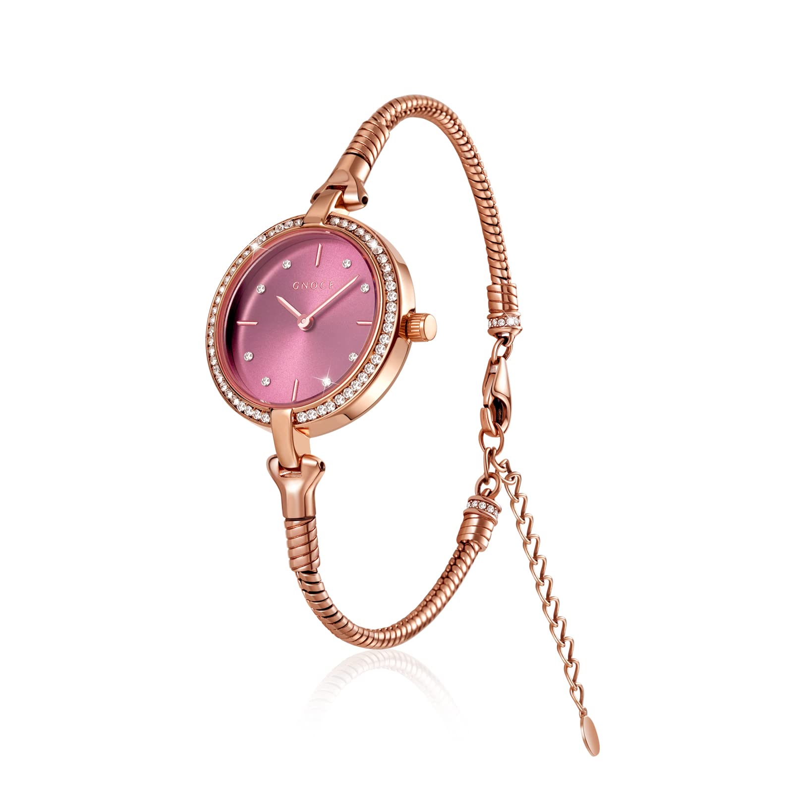 GNOCE Personalized Women's Analog Quartz Bracelet Watch - Waterproof Fashion Wristwatch Jewelry Gift for Wife, Mother, Girlfriend - Perfect for Daily Wear, Office, Parties & Special Occasions