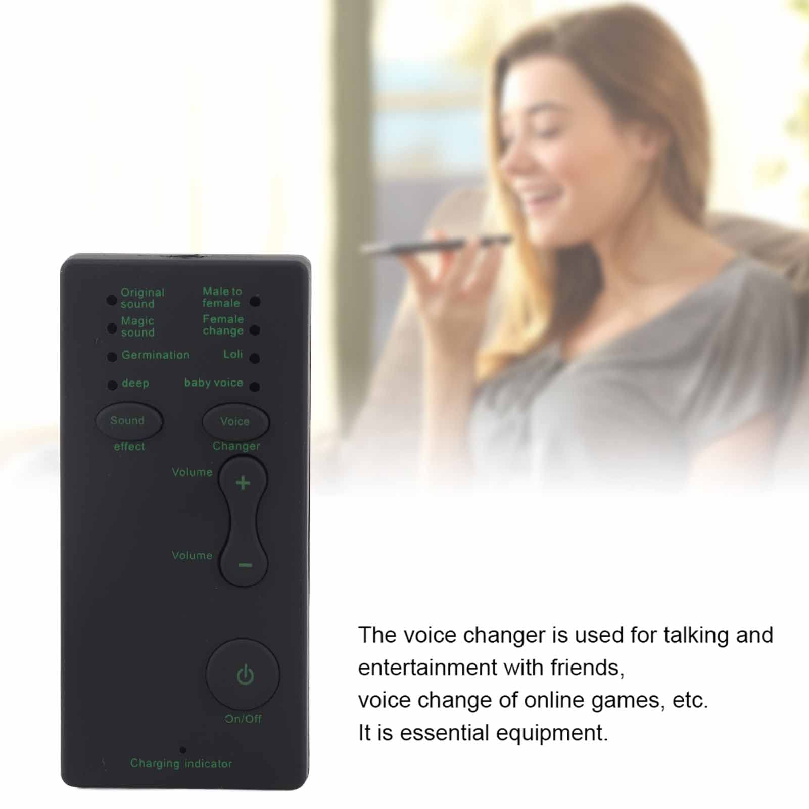 OKJHFD Mini Voice Changer Device - Portable Sound Card for Mobile Phone, Computer, Laptop - Perfect for Gaming, Live Streaming, and Voice Modulation