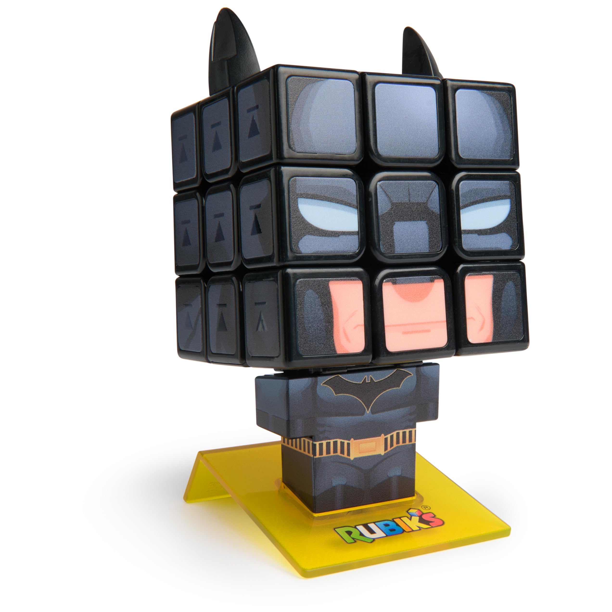Batman Rubik's Cube - DC Comics Collectible Fidget Puzzle Toy & Desk Decor | Challenging Brain Teaser for Kids & Adults | Perfect for Easter Gifts, Office Stress Relief & Batman Fans (Ages 8+)
