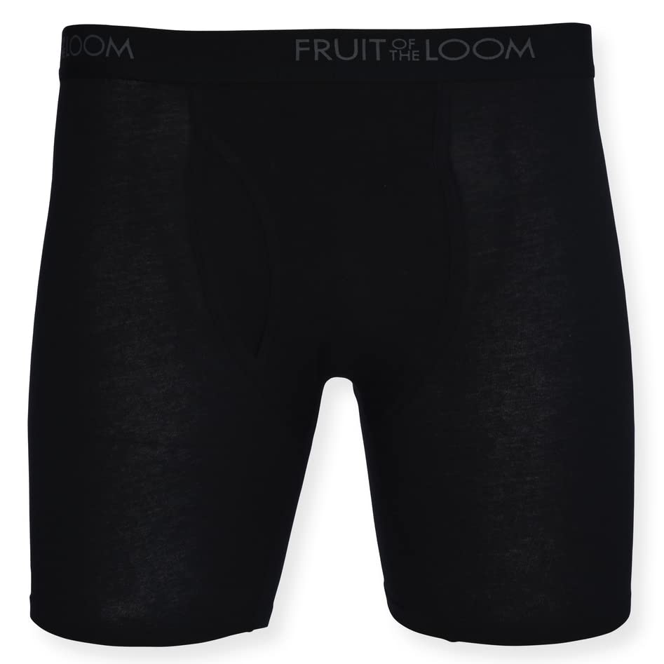 Fruit of the Loom Men's Cotton Performance Boxer Briefs 12-Pack - Breathable Underwear for All-Day Comfort - Perfect for Workout, Office & Daily Wear