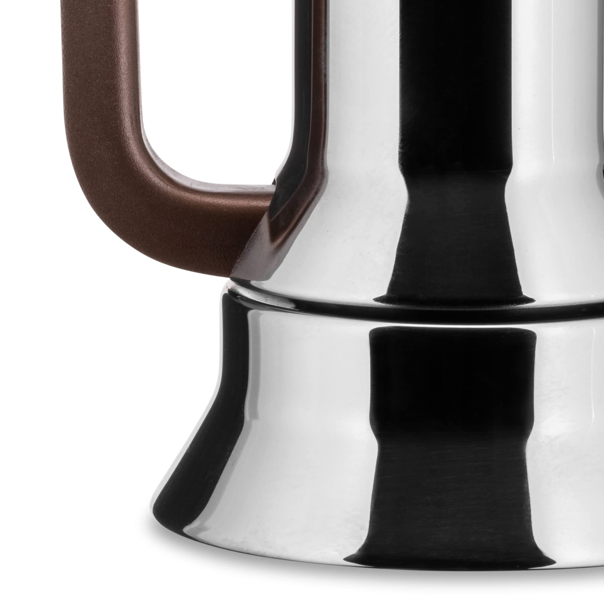 Alessi Stovetop Espresso Maker - 3 Cup Moka Pot in Silver | Italian Coffee Maker for Home & Office | Perfect for Espresso, Latte & Cappuccino