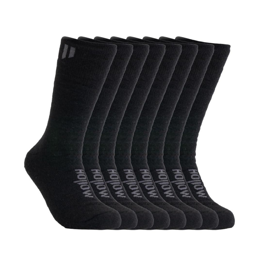 HOLLOW Alpaca Boot Socks for Men & Women - Moisture Wicking, Temperature Regulating Hiking & Running Socks - Perfect for Outdoor Adventures & Cold Weather Activities