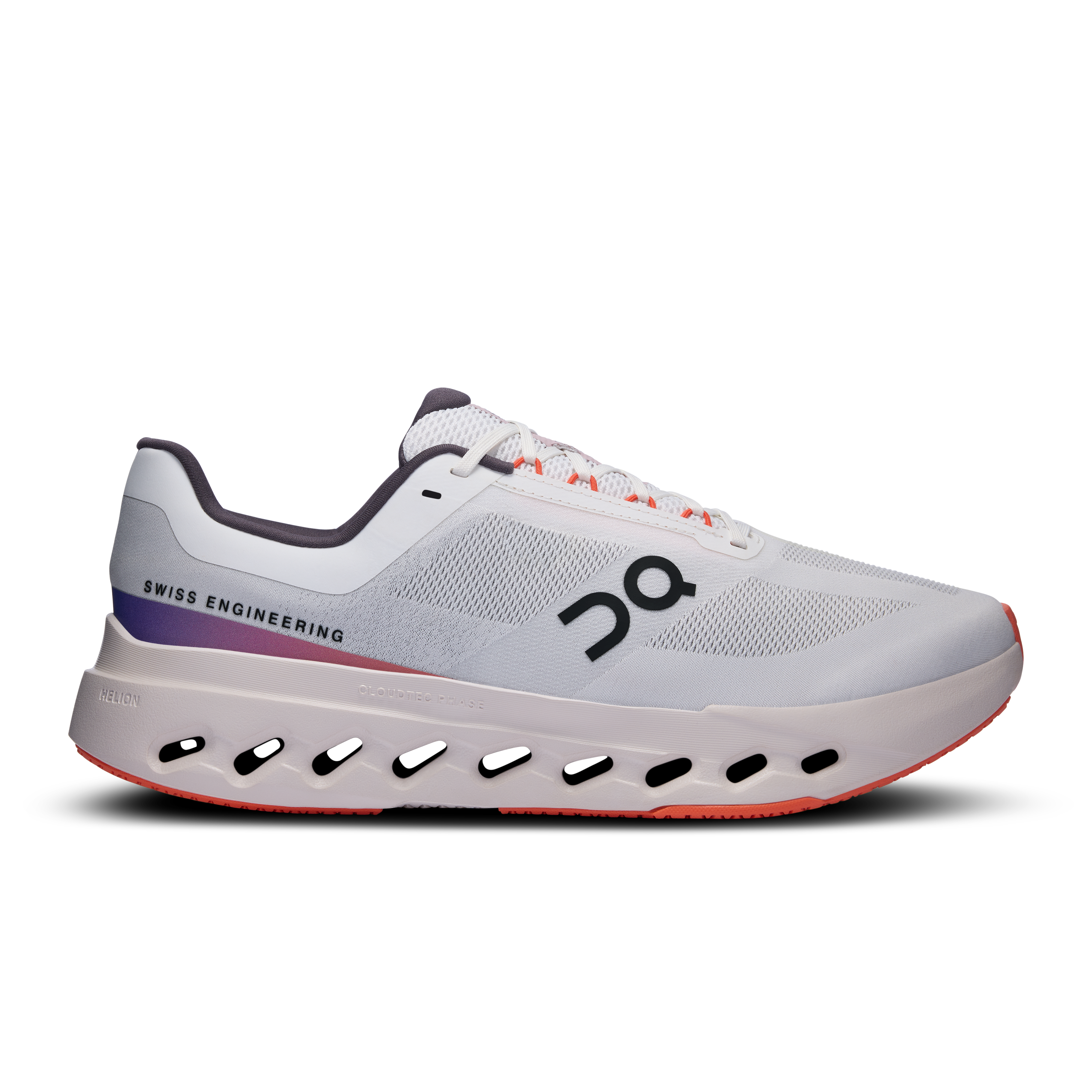 On Running Men's Cloudsurfer Next Running Shoes - White/Flame | Lightweight Cushioned Sneakers for Road Running, Jogging & Gym Workouts