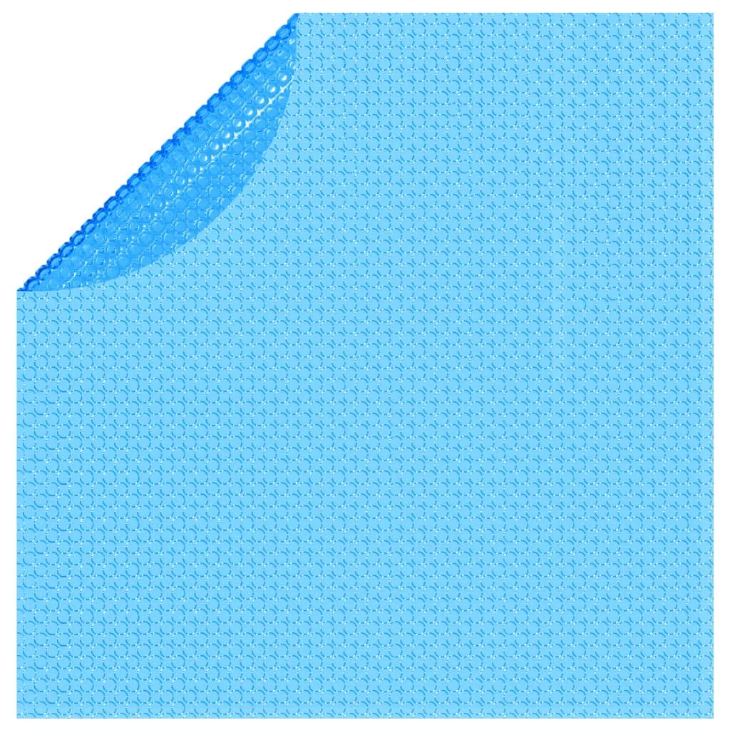 FAMIROSA 15ft Round Solar Pool Cover for In-Ground & Above-Ground Pools - Blue PE Floating Blanket with Air Chambers for Heat Retention & Protection - Perfect for Backyard, Garden, and Family Pool Maintenance