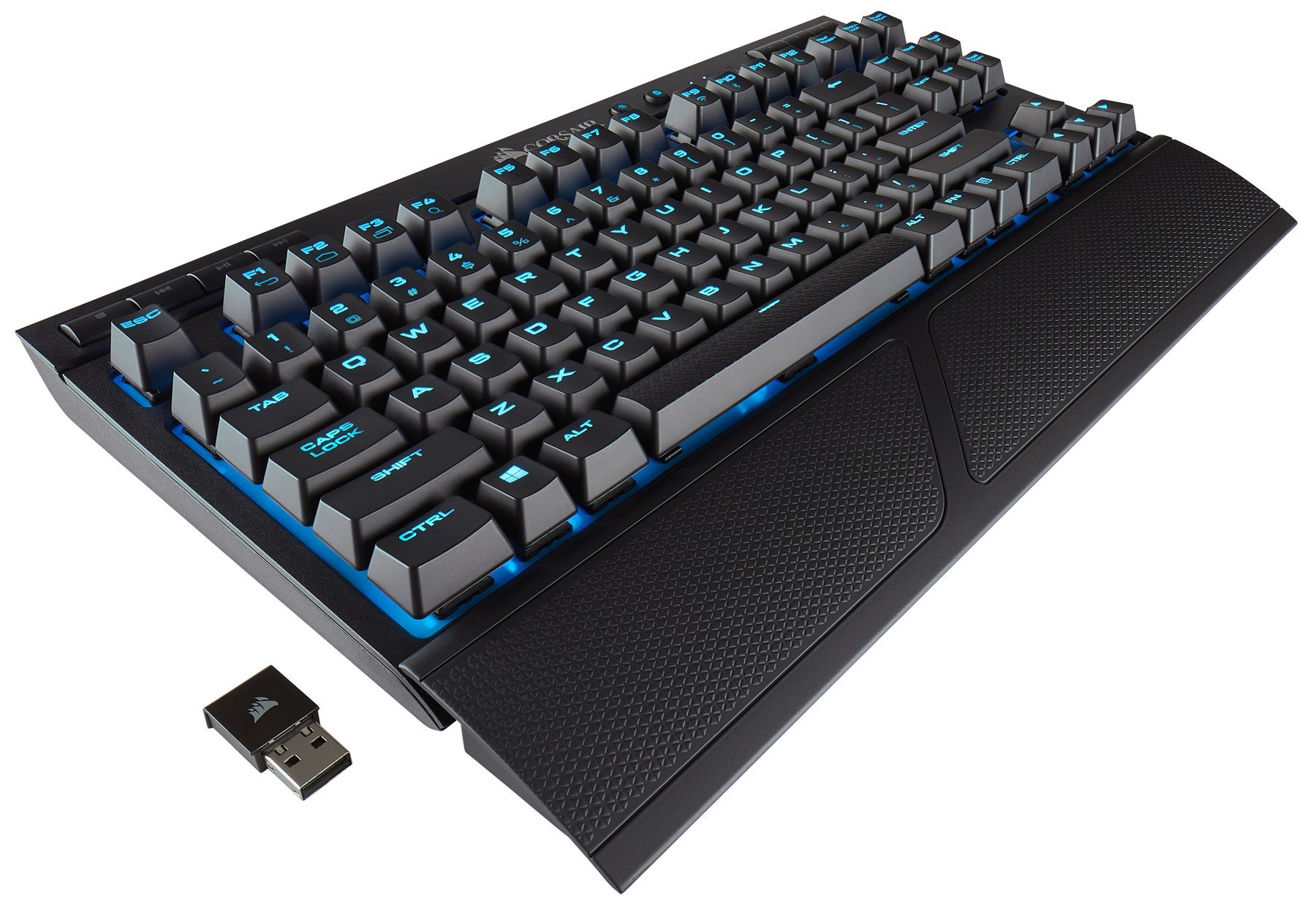 Corsair K63 Wireless Mechanical Gaming Keyboard - Cherry MX Red, Ice Blue LED for PC Gaming