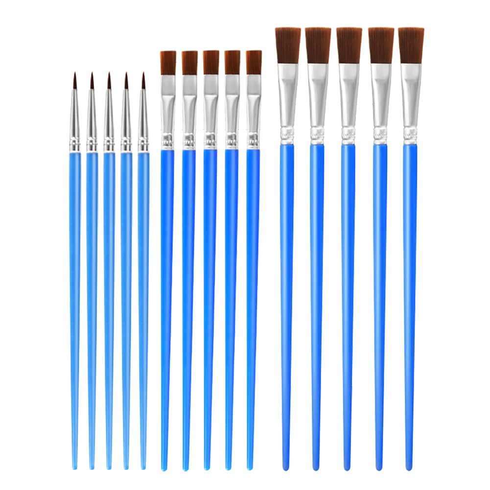30 Pcs Detail Paint Brushes Set - Fine Tip Acrylic & Oil Painting Brushes for Artists - Round, Flat & Detailing Artist Brushes - Perfect for Canvas, Miniature & Watercolor Painting
