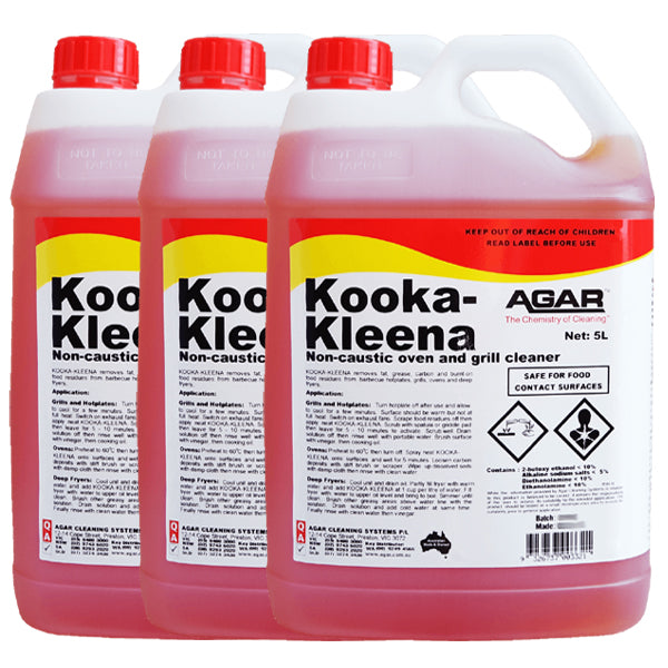 Agar Kooka Kleena Non-Caustic Oven and Grill Cleaner - Safe & Effective Degreaser for Kitchen Appliances, BBQ Grills, and Cookware - Perfect for Deep Cleaning Stoves, Ranges, and Outdoor Cooking Equipment