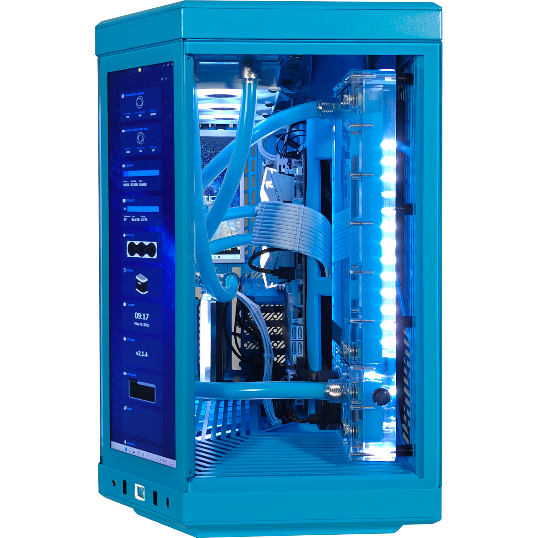 Y70 Blueberry Black Label Gaming Desktop with AMD X870 & DDR5 RAM - High Performance PC for 4K Gaming, Streaming & Content Creation