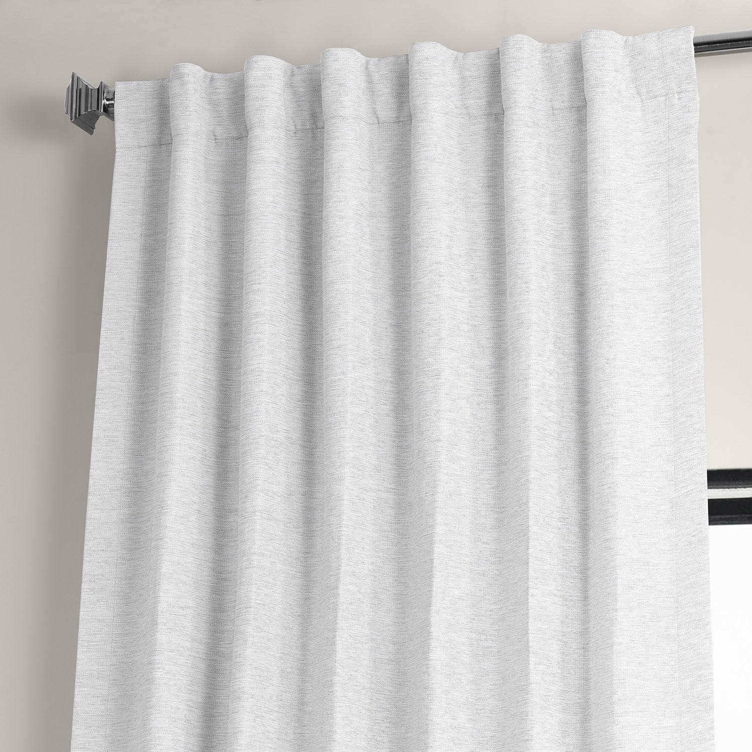 Bellino Room Darkening Curtains - Off White Textured Fabric for Bedroom & Living Room - Blackout Window Drapes for Better Sleep & Light Control