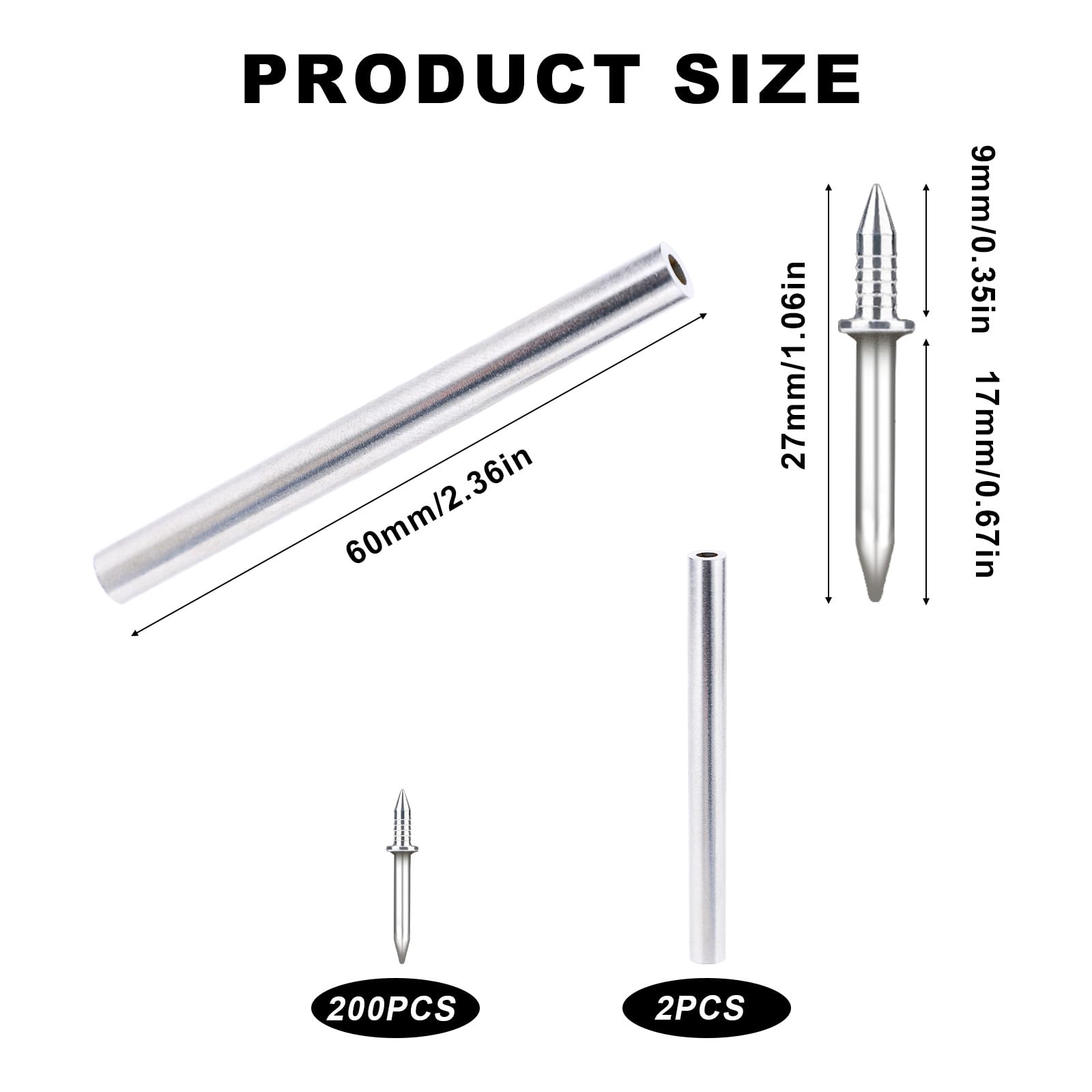 200pcs Double-Headed Screw Baseboard Nails - Invisible Seamless Skirting Line Fasteners with Sleeve Tool for Solid Wood Furniture - Perfect for Home Renovation & DIY Woodworking Projects