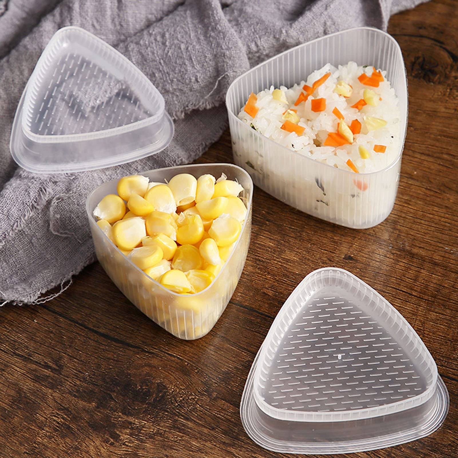 3-Pack Cute Cat Sushi Mold Kit - Onigiri Rice Ball Maker, Musubi Press & Triangle Mold for Kids Lunch Bento Box | Perfect for Home Meal Prep, School Snacks & Japanese-Themed Parties