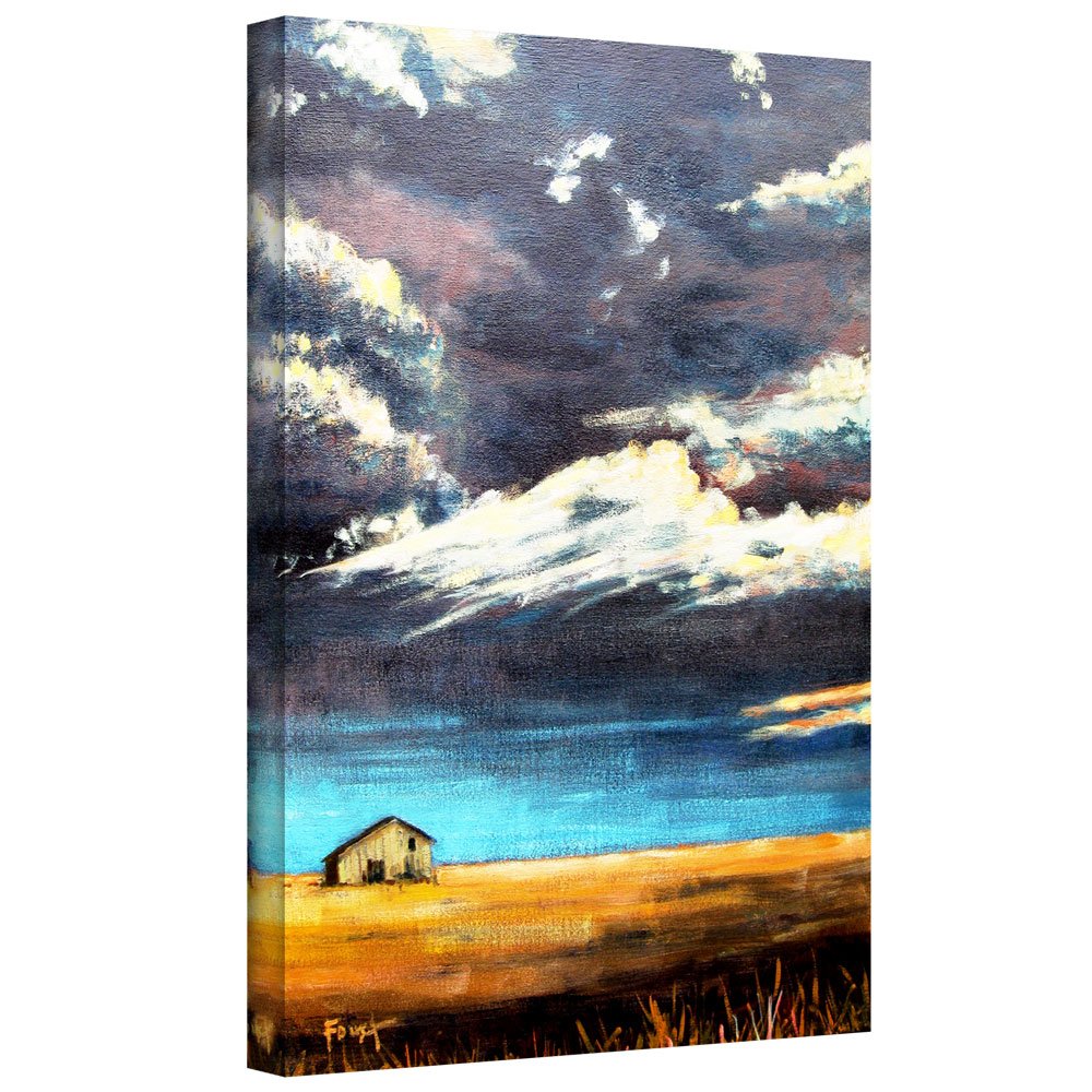 Gene Foust 'Lone Barn' Gallery-Wrapped Canvas Art Print - 24x32 Inches - Farmhouse Wall Decor for Living Room, Bedroom & Office - Ready to Hang