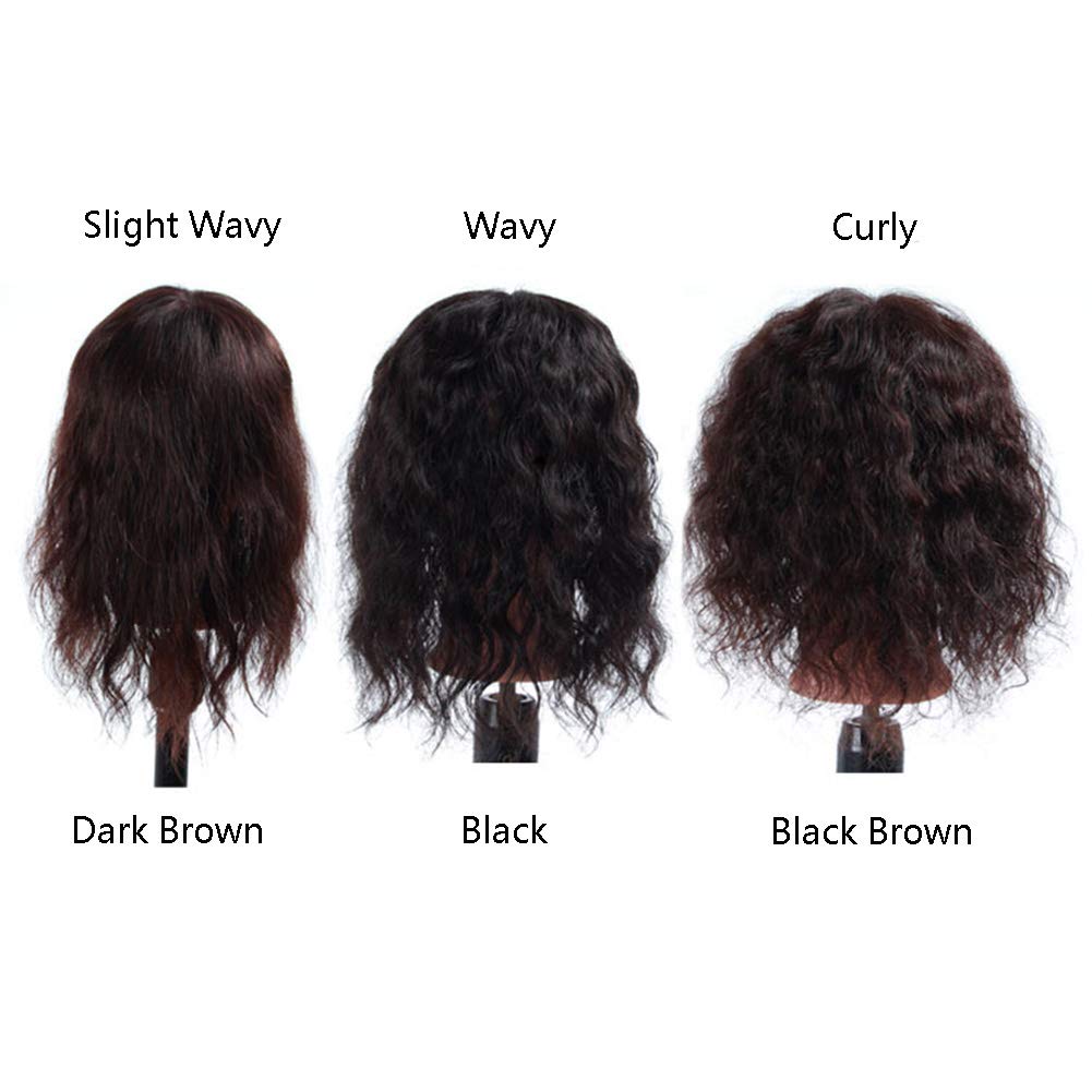 12 Inch Human Hair Topper Clip - Natural Forehead Hairpiece Replacement with Slight Wavy or Straight Bangs (Black) | Perfect for Thinning Hair, Hair Loss & Styling | Daily Wear, Parties & Special Occasions