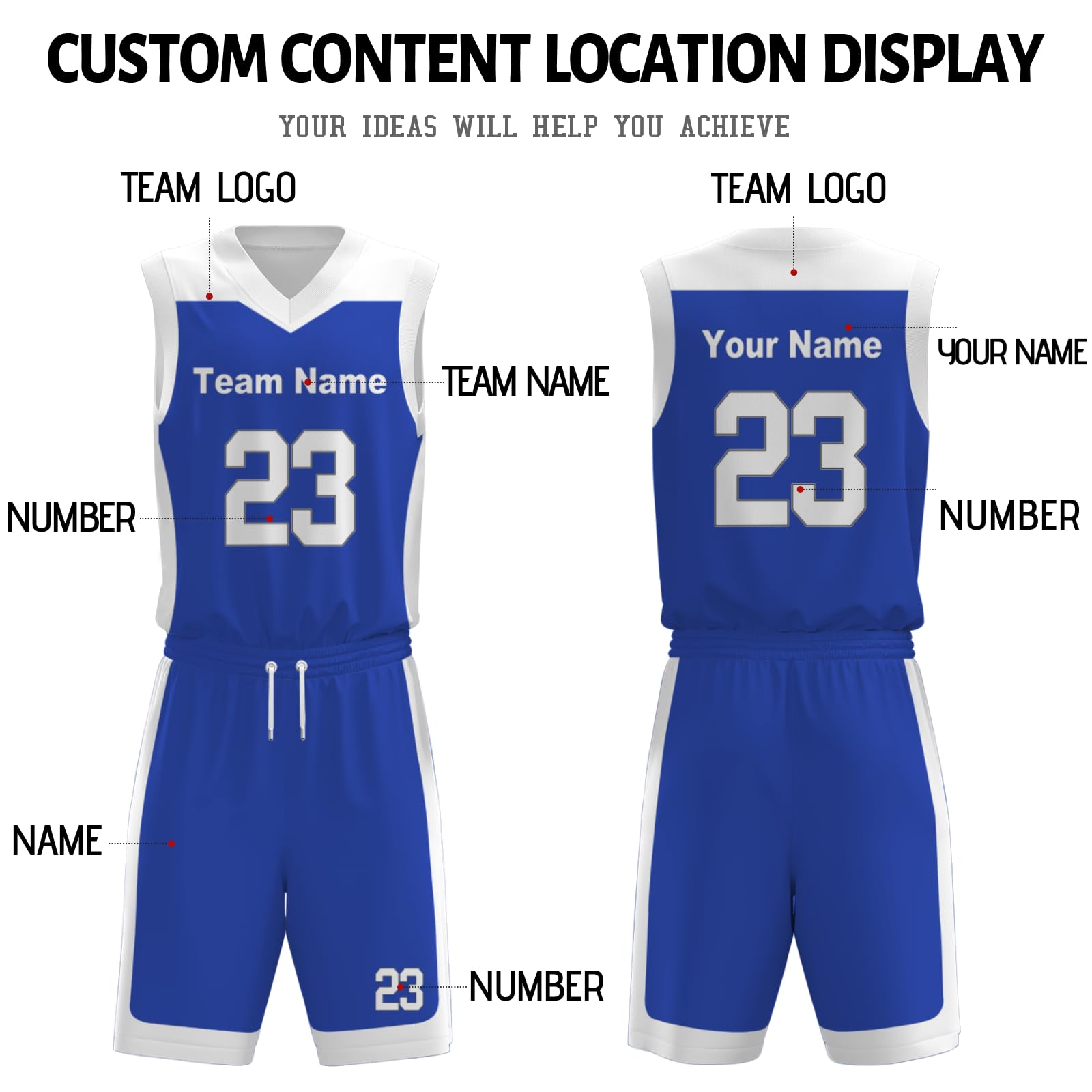 Custom Basketball Jerseys - Personalized NBA Style Uniforms for Men, Women & Youth - Breathable Team Jerseys for Games, Practice & Fan Wear