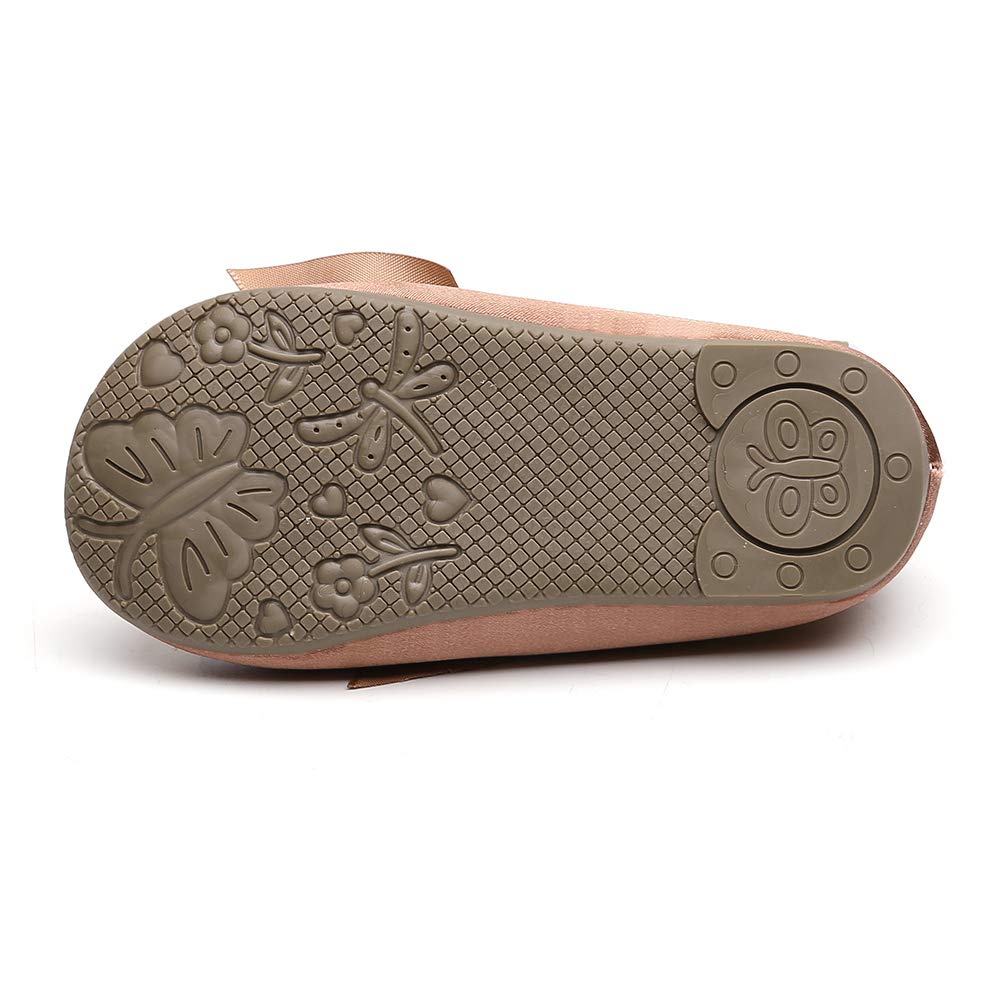 Little Girls Ballerina Slip-On Mary Jane Casual School Dress Flat Shoes - Dark Pink Size 7 M US Toddler - Perfect for Ballet Class, School, Parties & Everyday Wear