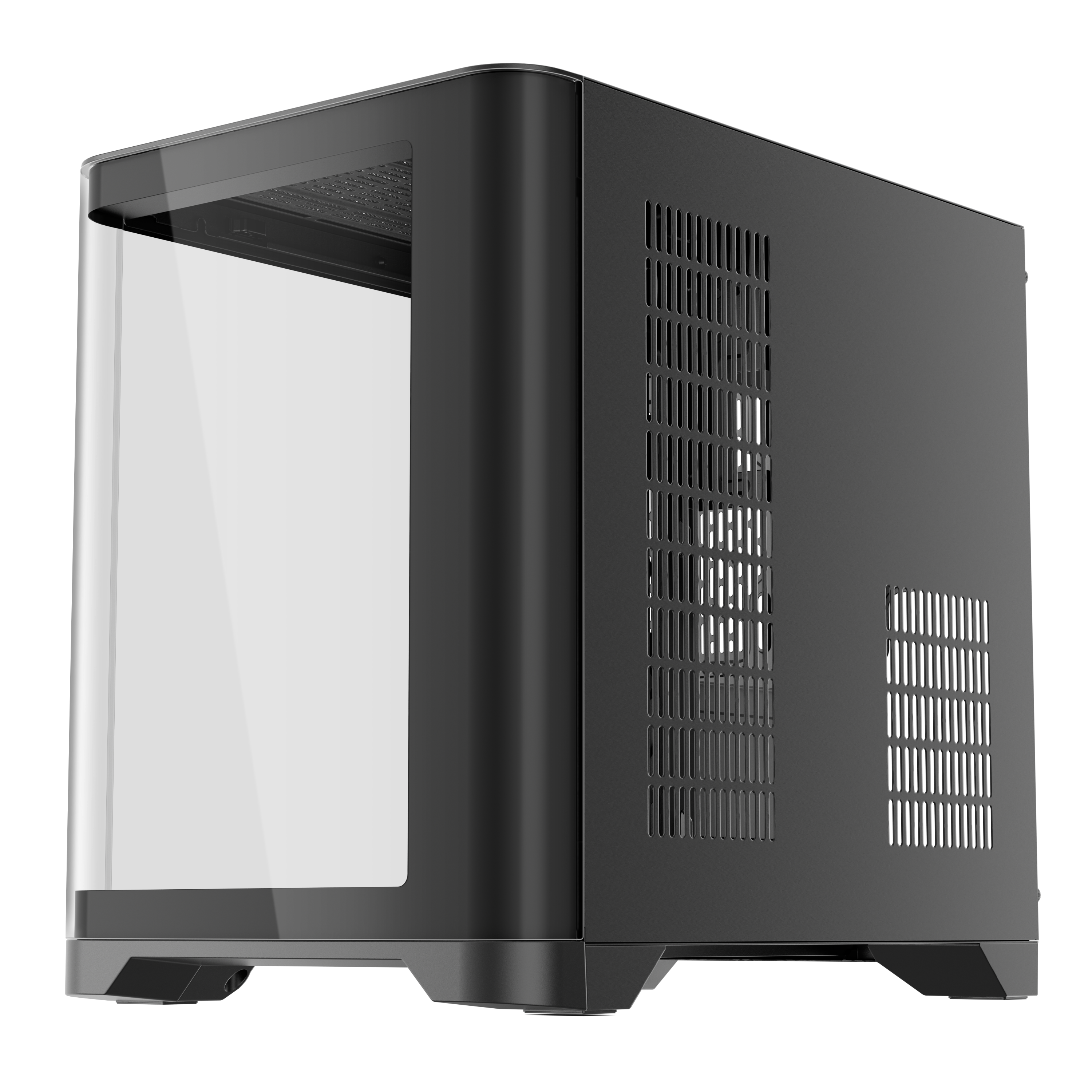 1st Player UV5 M ATX ITX PC Gaming Case - Compact Black Computer Case for High-Performance Gaming Rigs, Perfect for Small Form Factor Builds and Home Office Setups