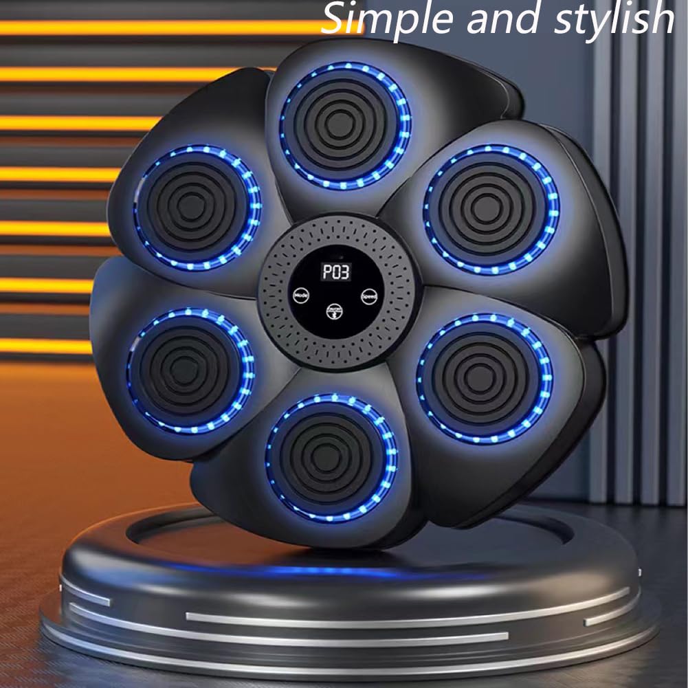 Puncheffy Kids Music Boxing Machine - Interactive Punching Bag with Music for Children (Medium, Black) | Fun Exercise & Stress Relief Toy for Indoor Play & Birthday Gifts
